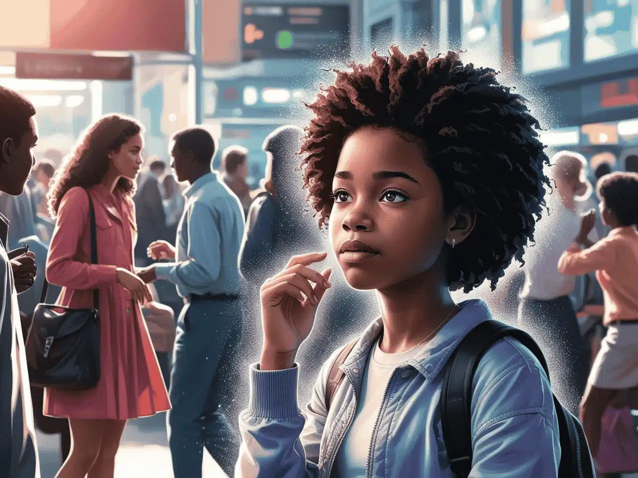 görünmez afrikalı kız insanlar kalabalık